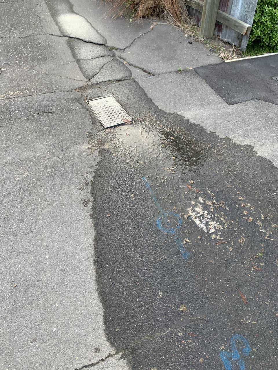 The photograph attached to this water leak report