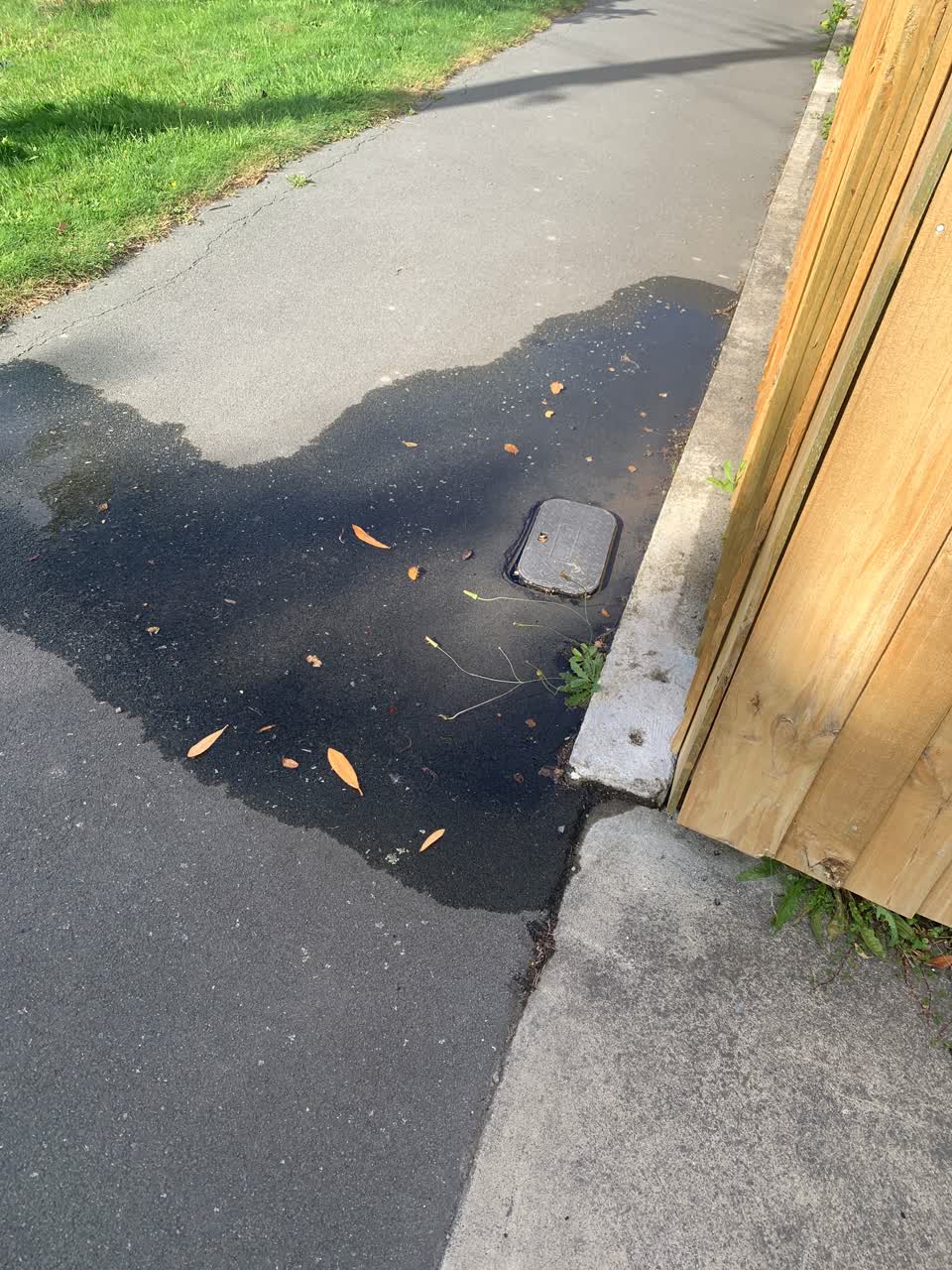 The photograph attached to this water leak report