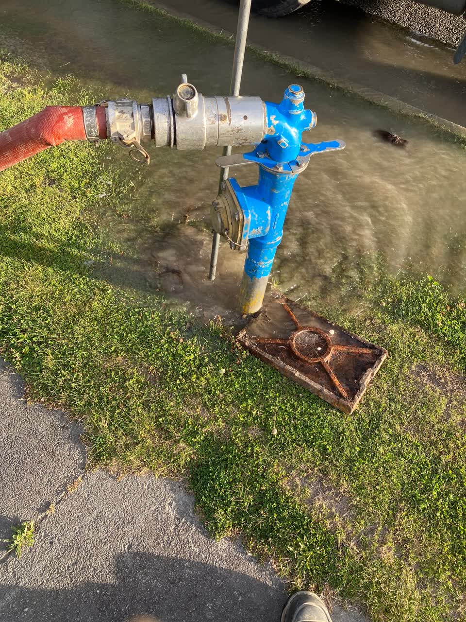 The photograph attached to this water leak report