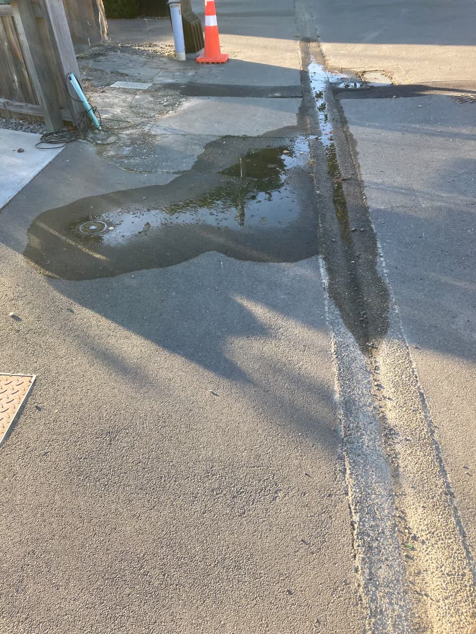 The photograph attached to this water leak report