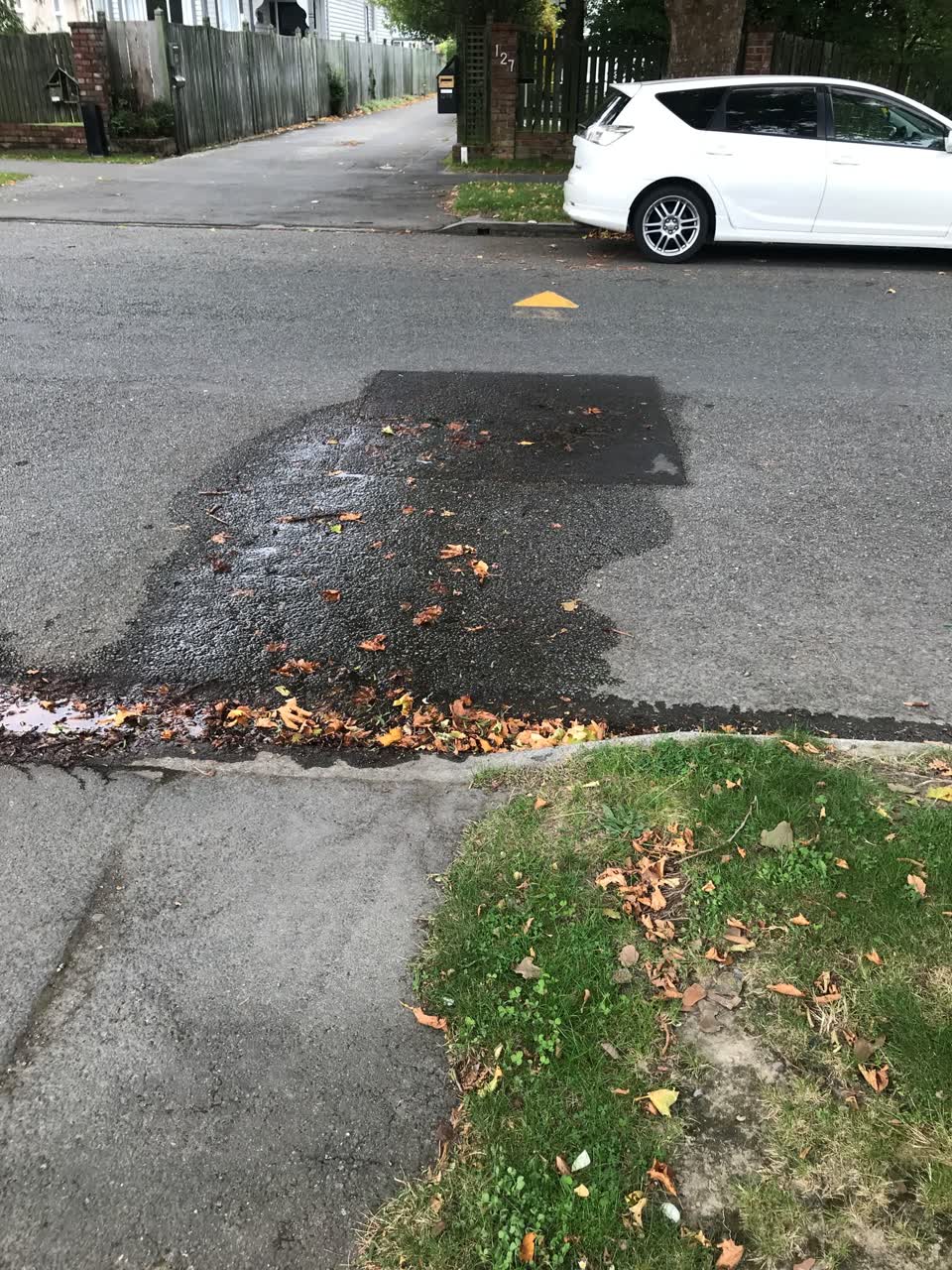 The photograph attached to this water leak report