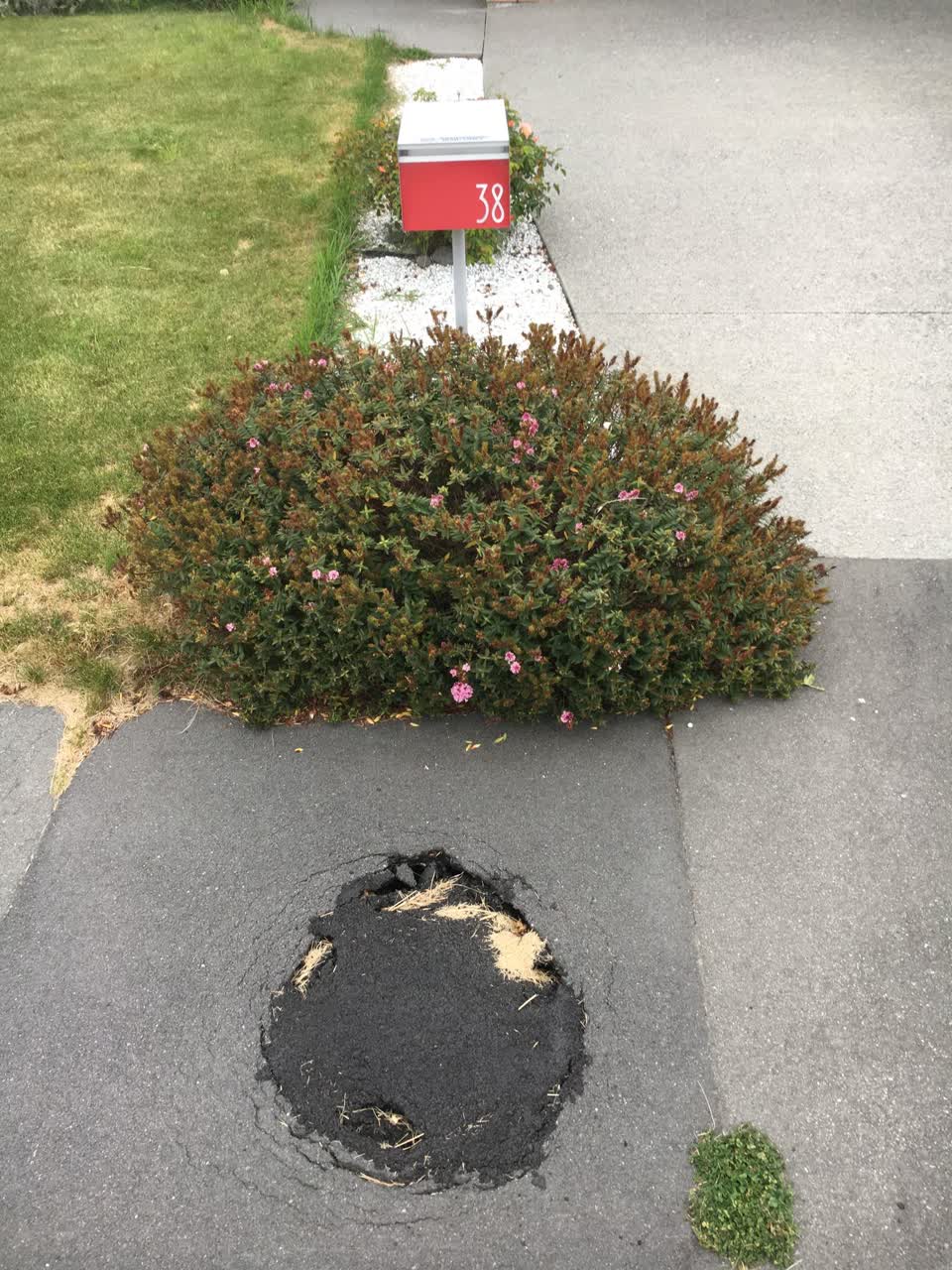 The photograph attached to this roading/streets report