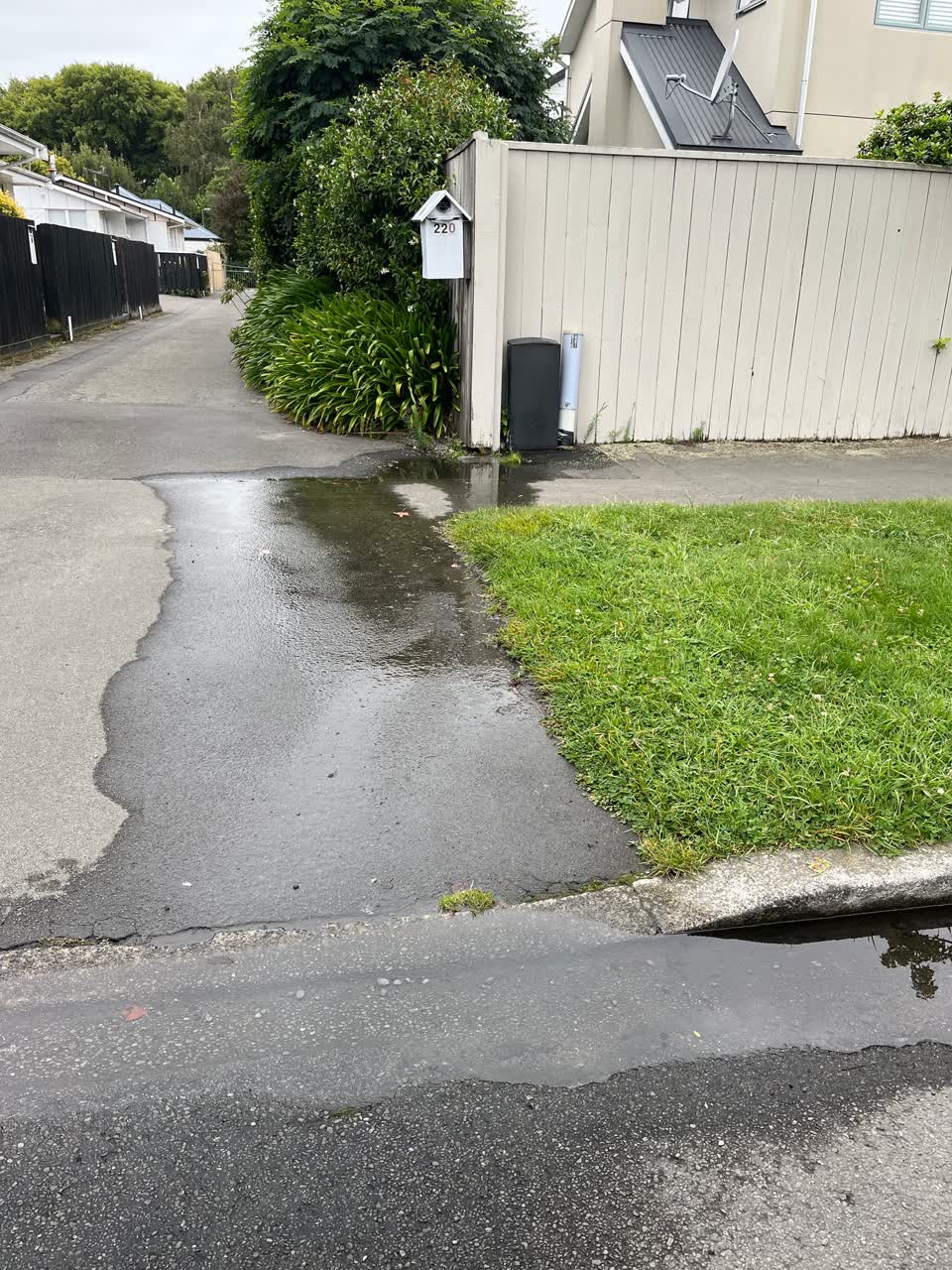 The photograph attached to this water leak report