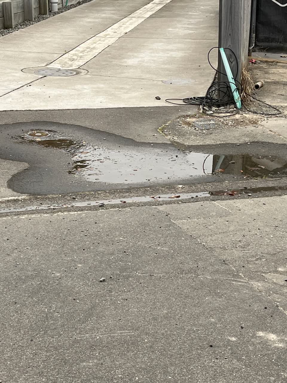 The photograph attached to this water leak report
