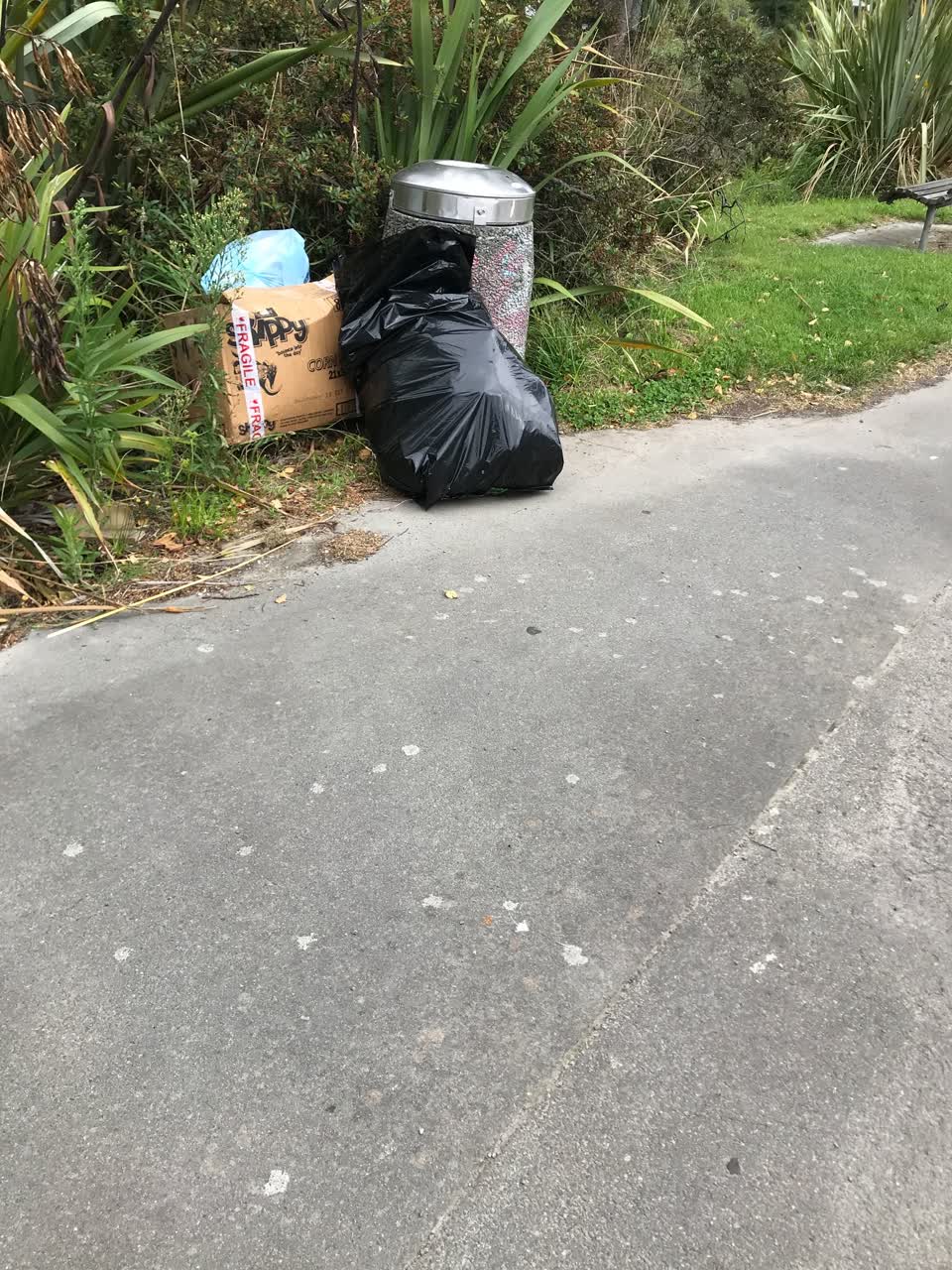 The photograph attached to this rubbish/recycling report