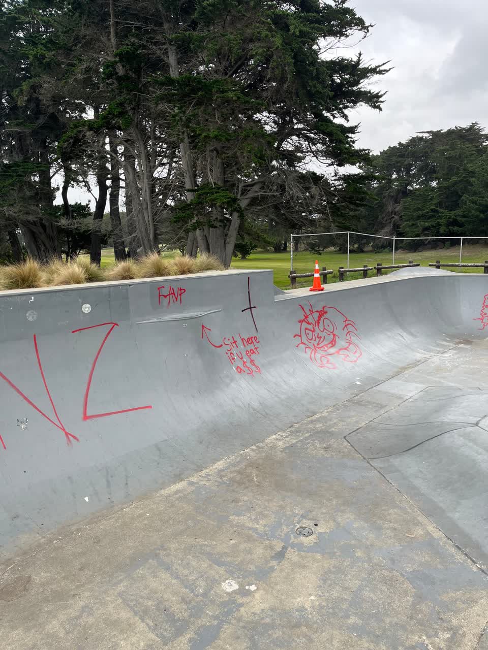 The photograph attached to this graffiti report