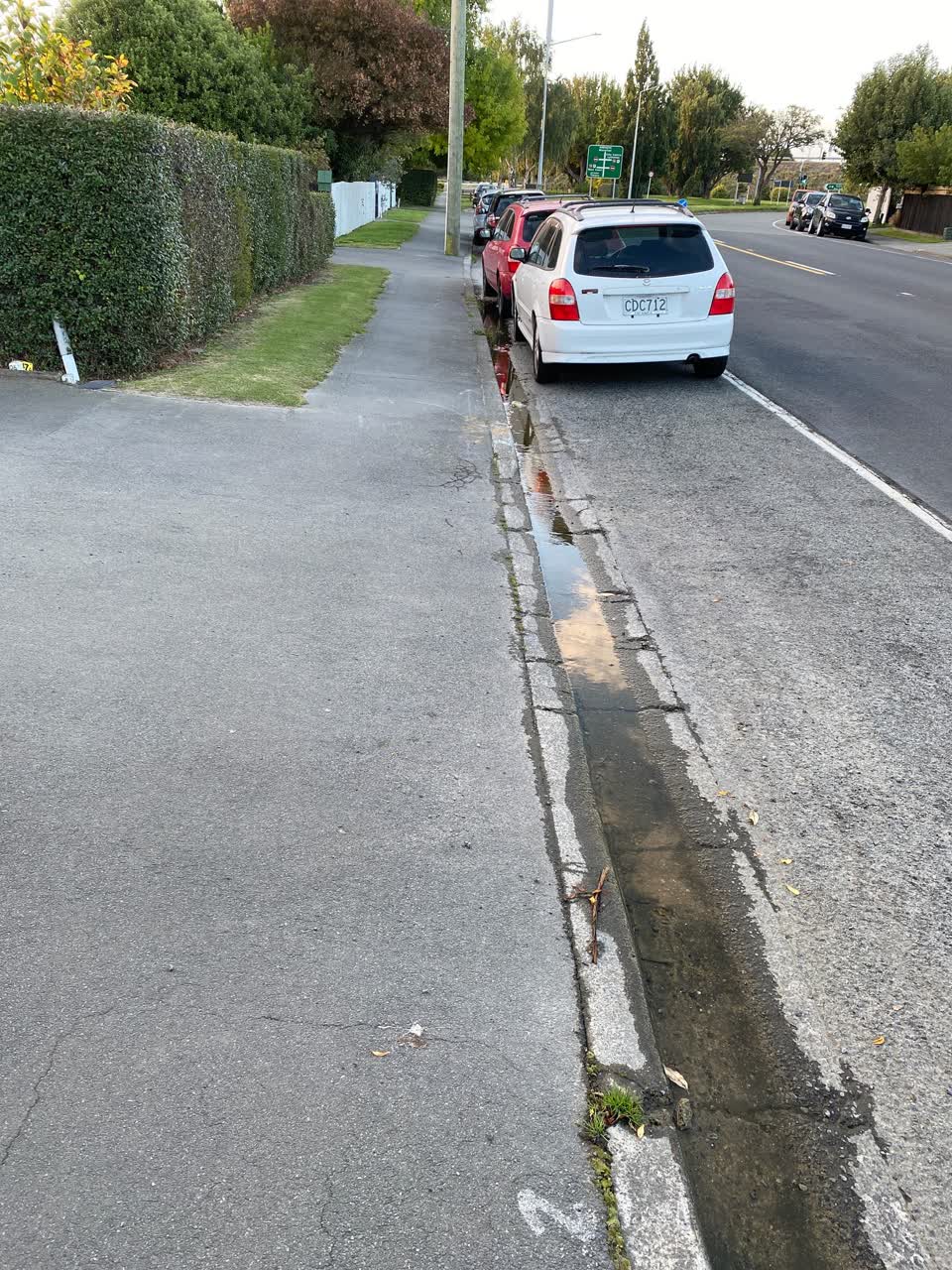 The photograph attached to this water leak report