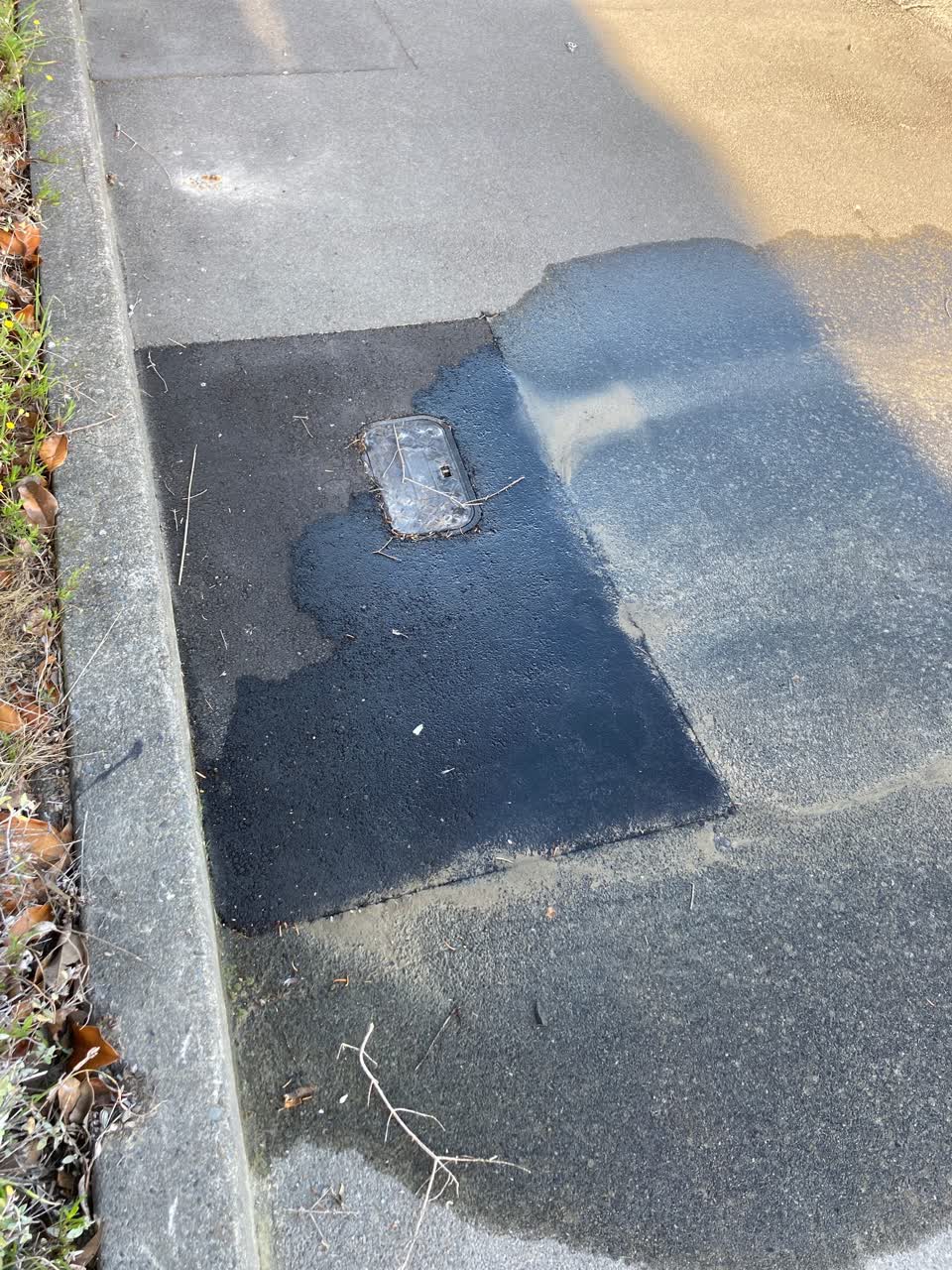 The photograph attached to this water leak report