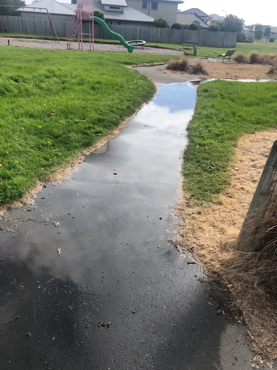 The photograph attached to this water leak report