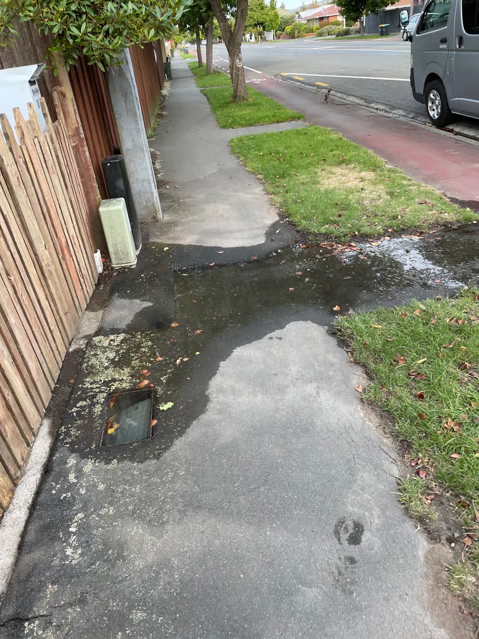 The photograph attached to this water leak report