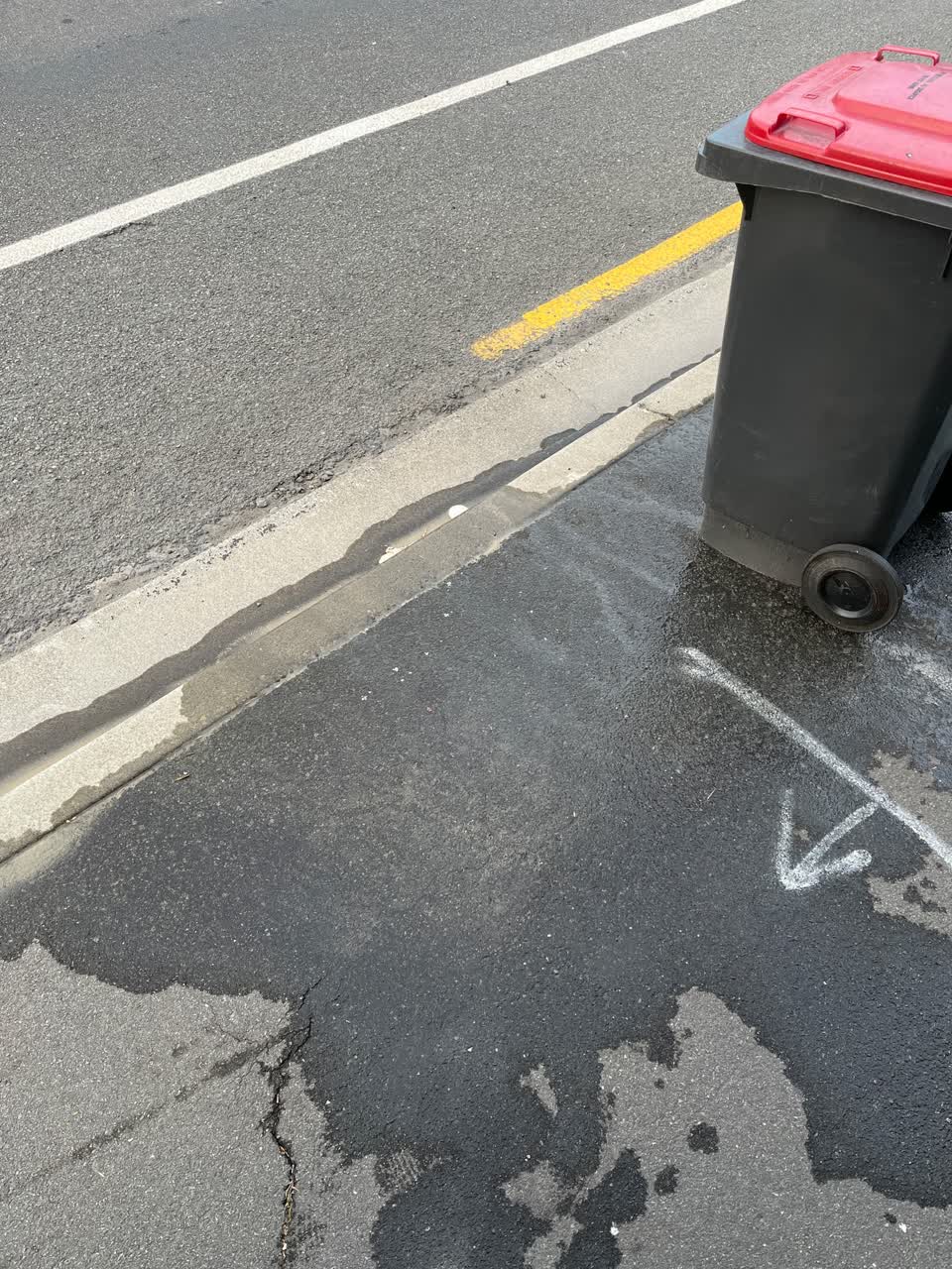 The photograph attached to this water leak report