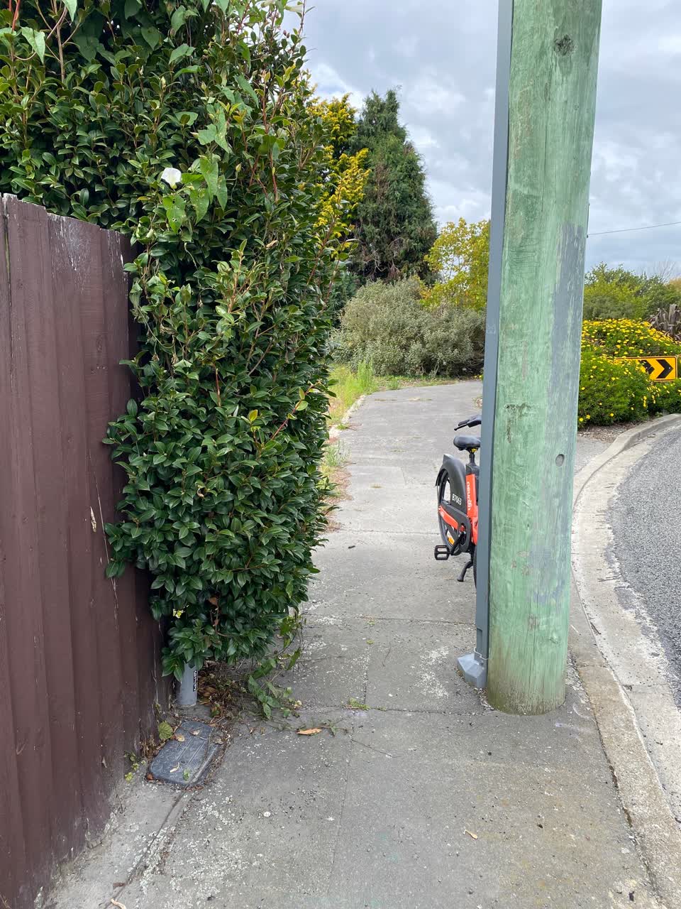 The photograph attached to this roading/streets report