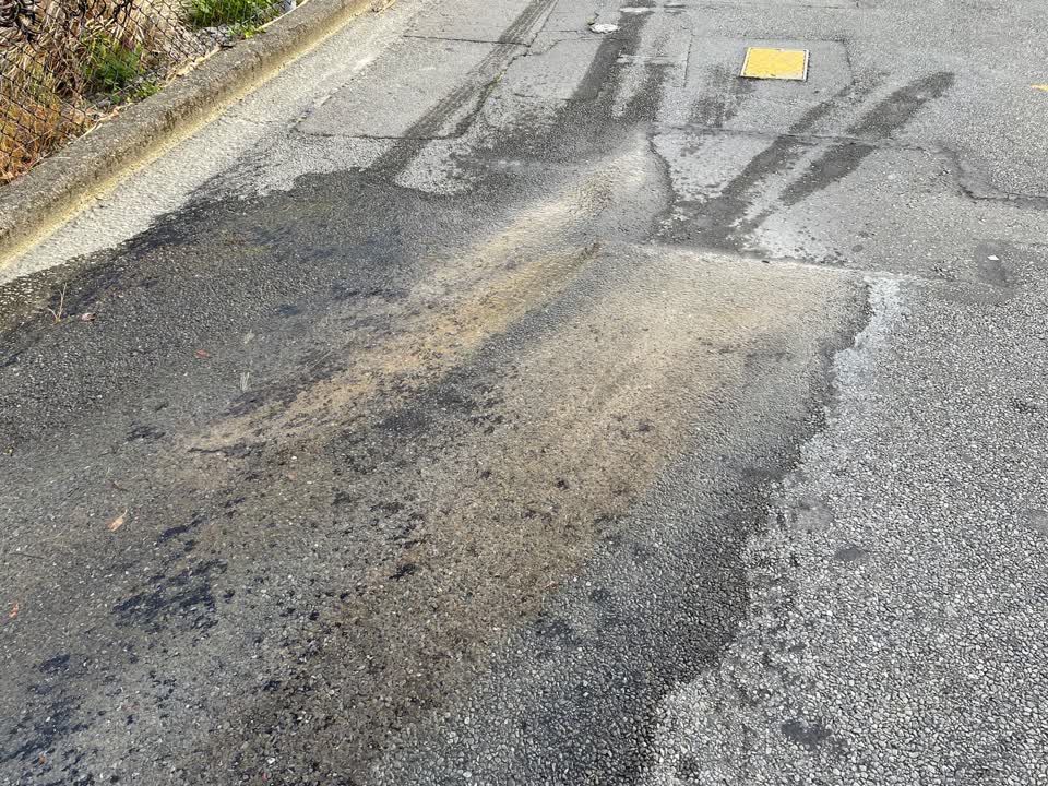 The photograph attached to this water leak report