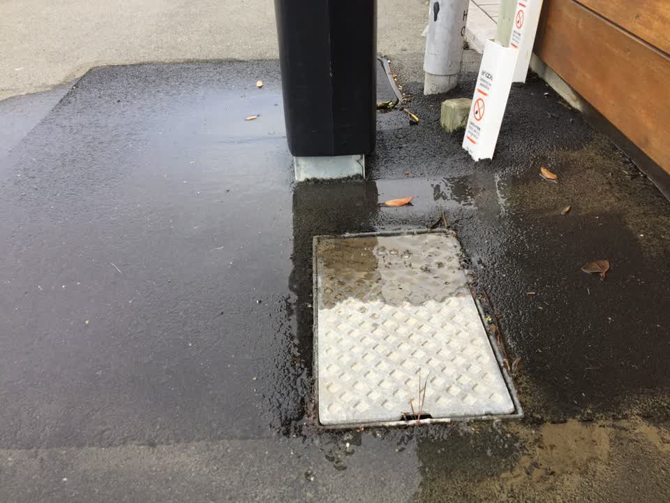 The photograph attached to this water leak report