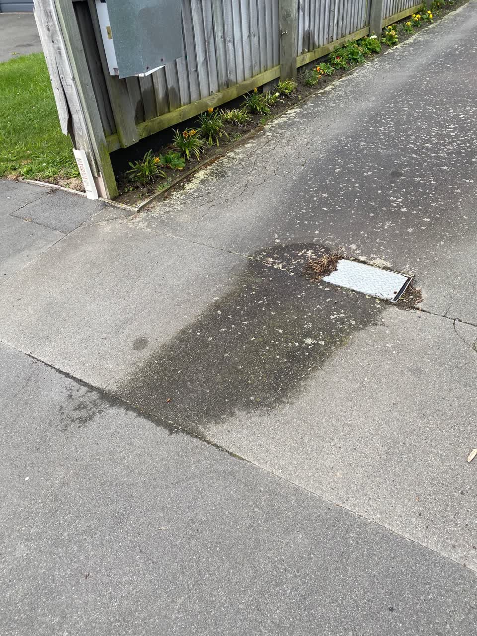 The photograph attached to this water leak report