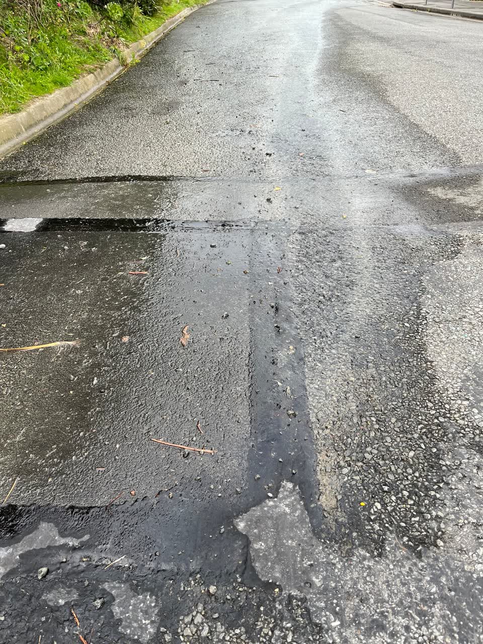 The photograph attached to this water leak report