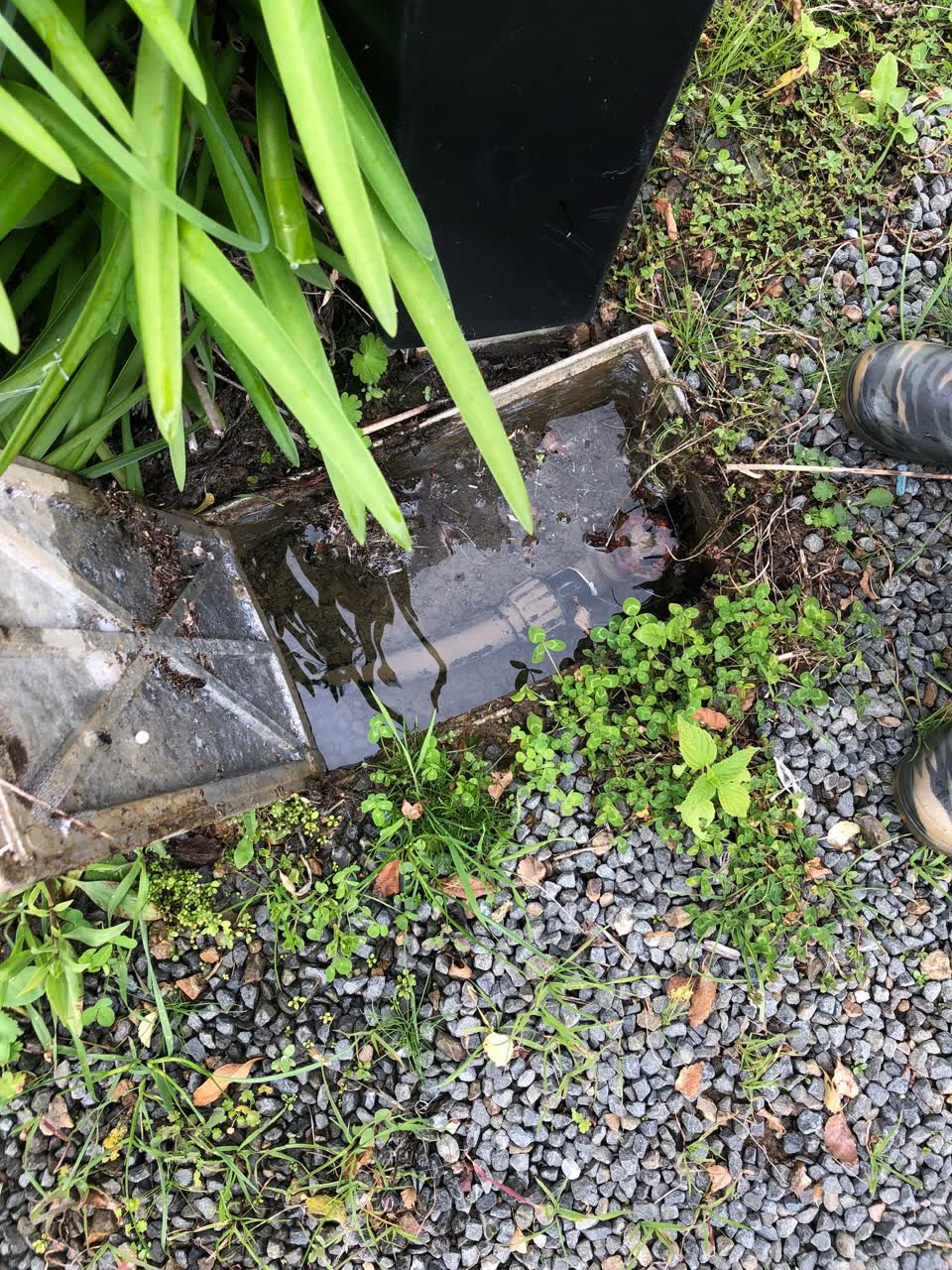 The photograph attached to this water leak report