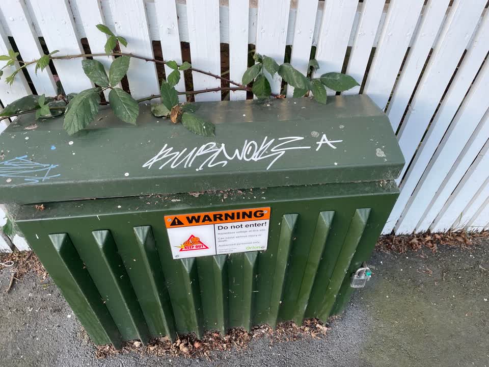 The photograph attached to this graffiti report