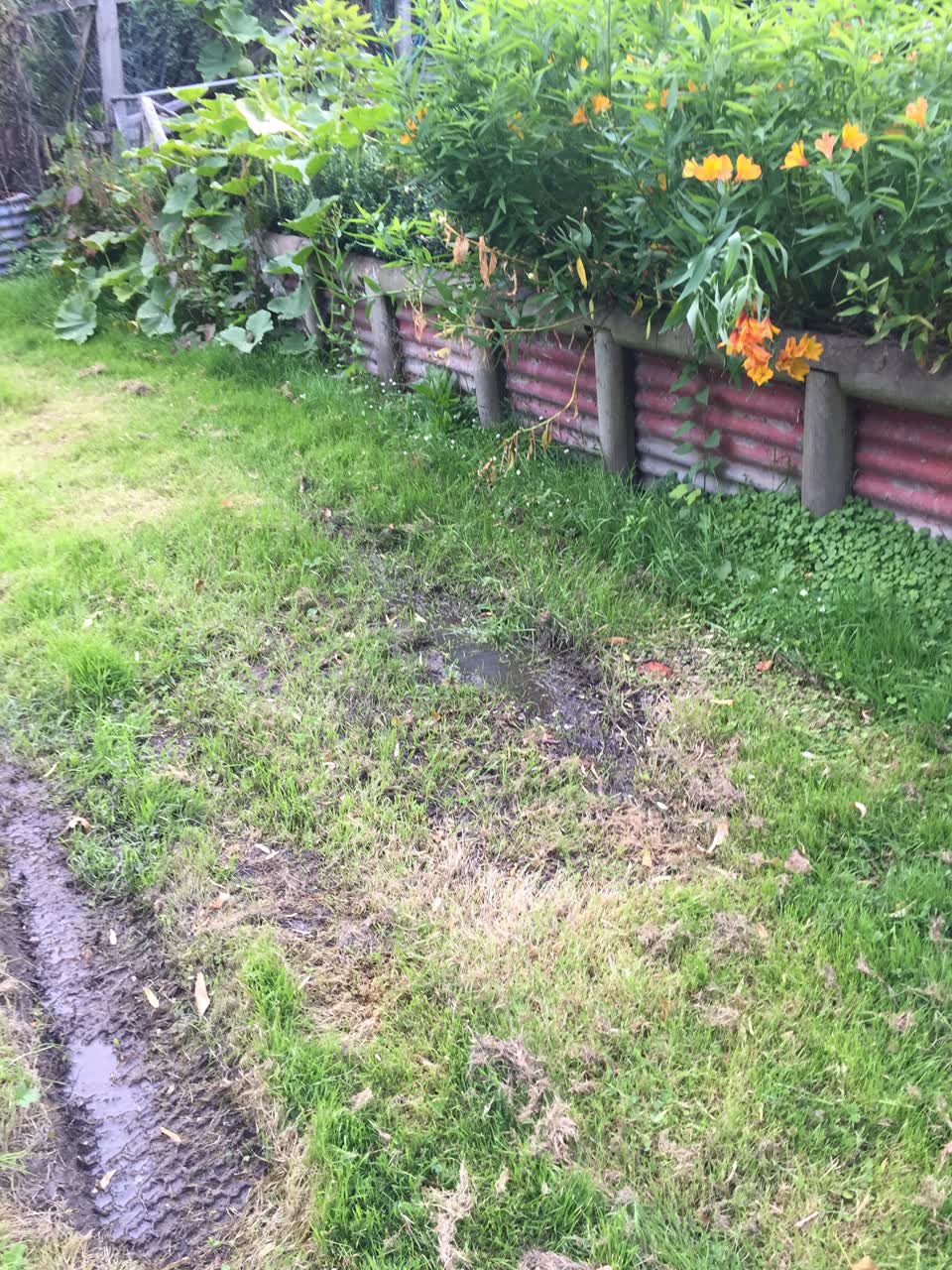 The photograph attached to this water leak report