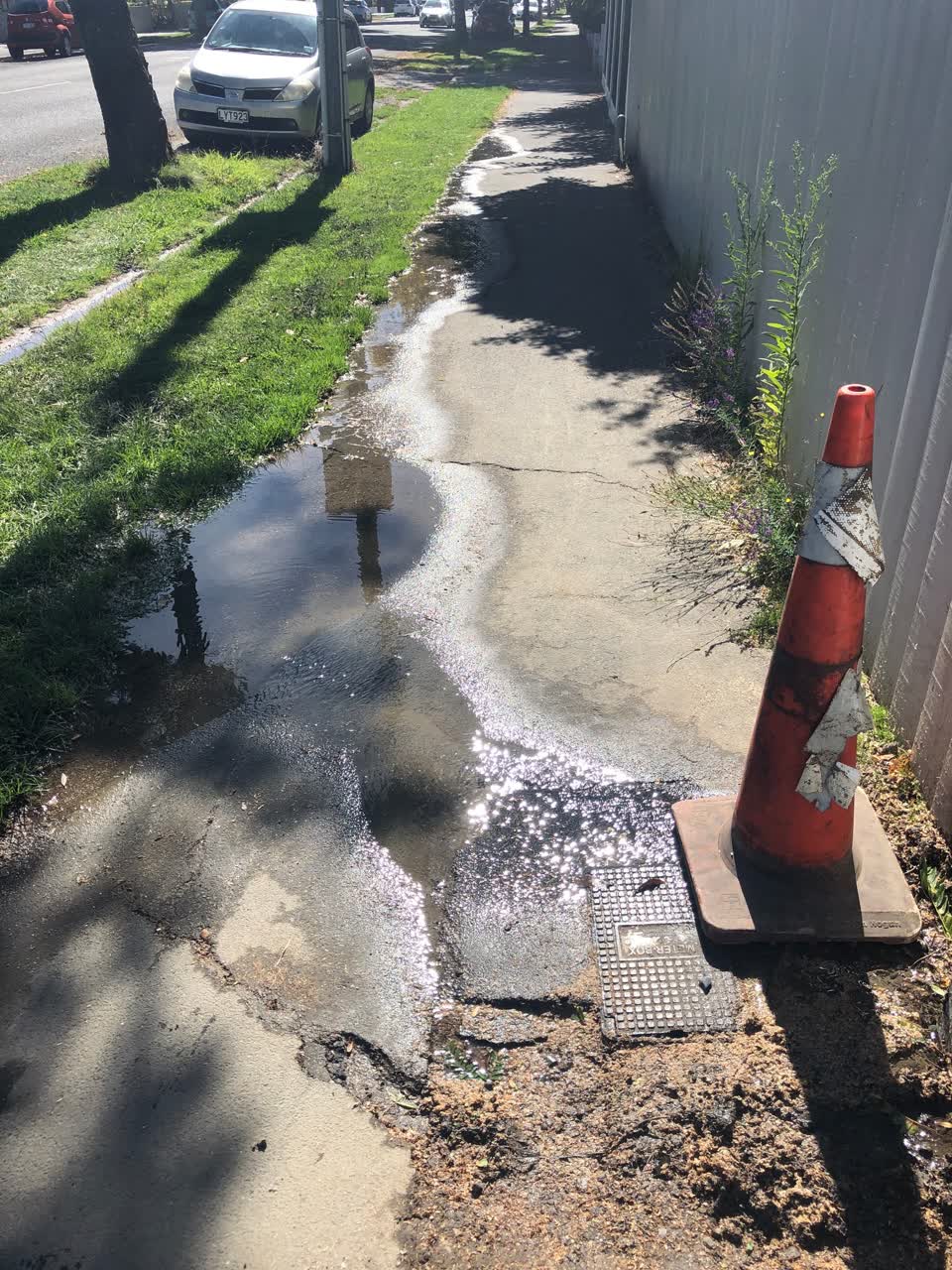 The photograph attached to this water leak report