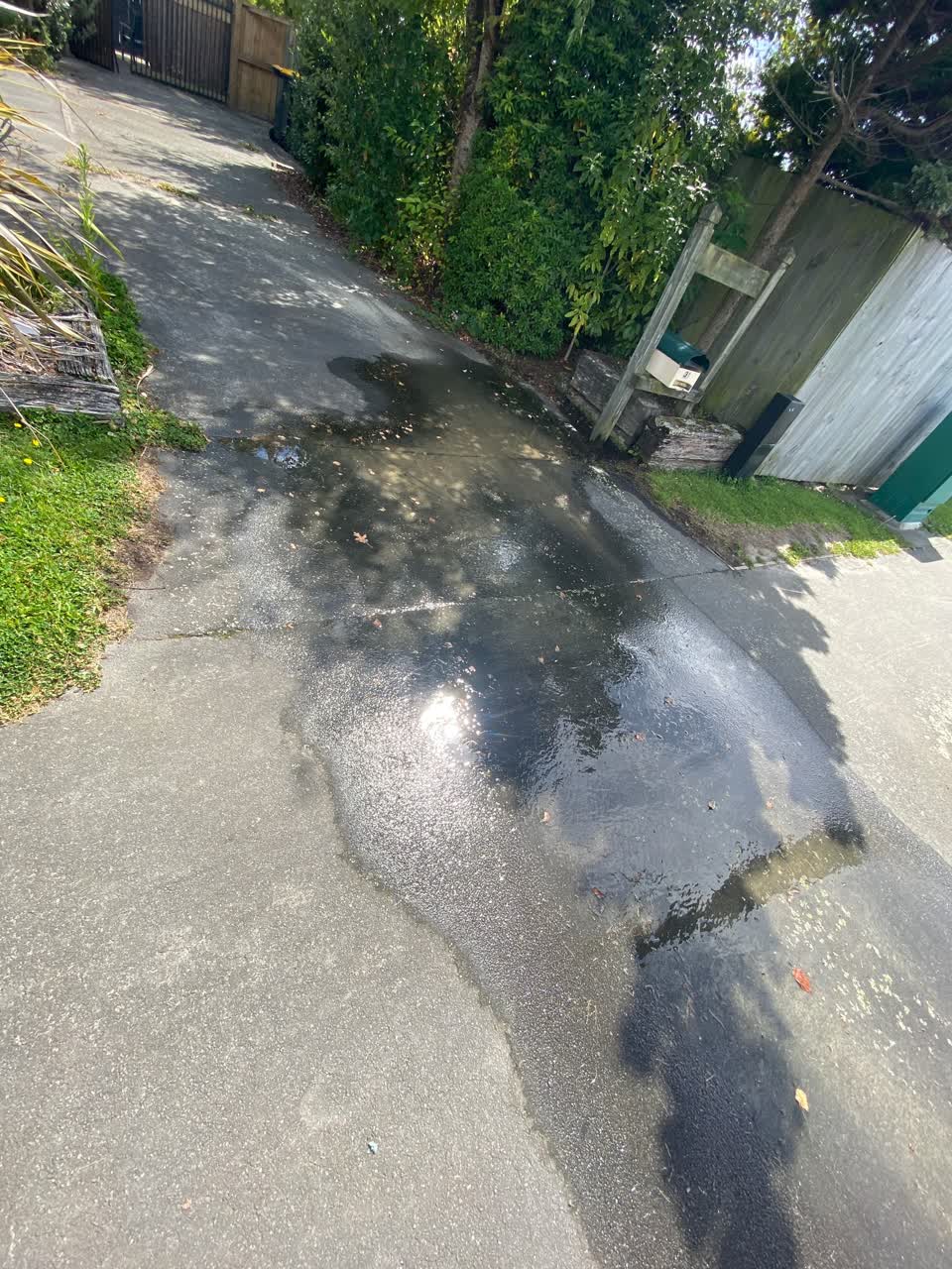 The photograph attached to this water leak report
