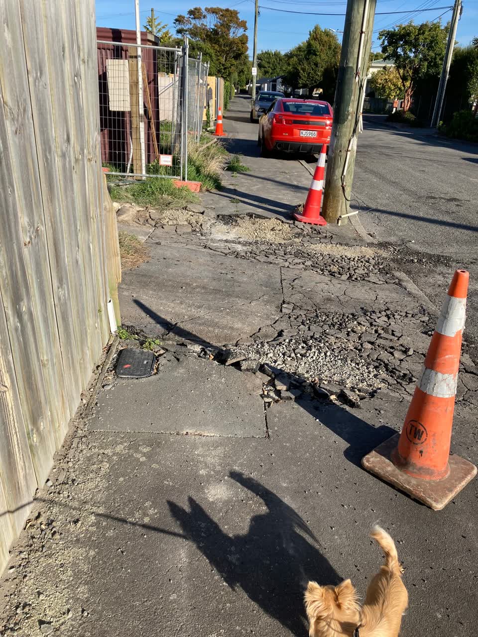 The photograph attached to this roading/streets report