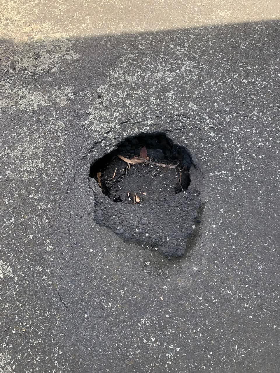 The photograph attached to this roading/streets report