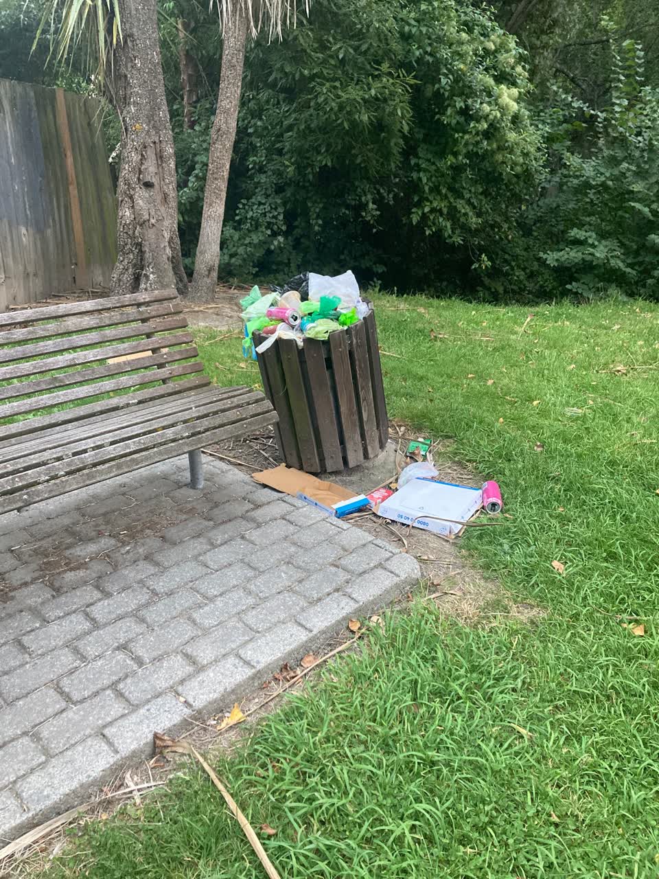 The photograph attached to this rubbish/recycling report