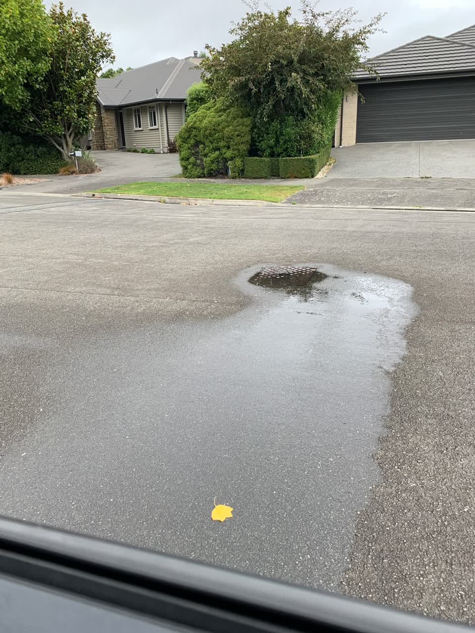 The photograph attached to this water leak report