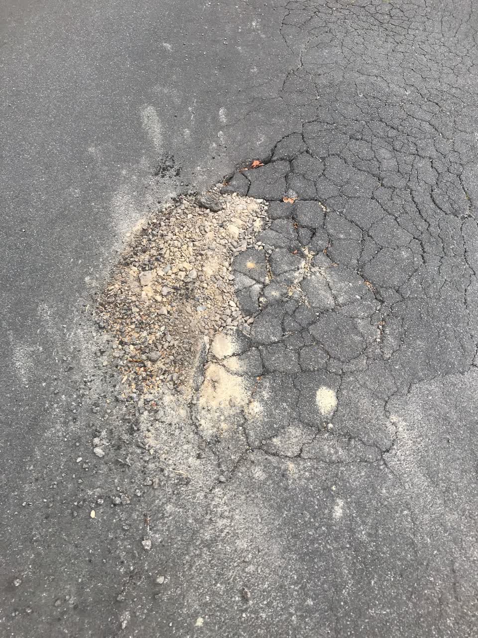 The photograph attached to this roading/streets report