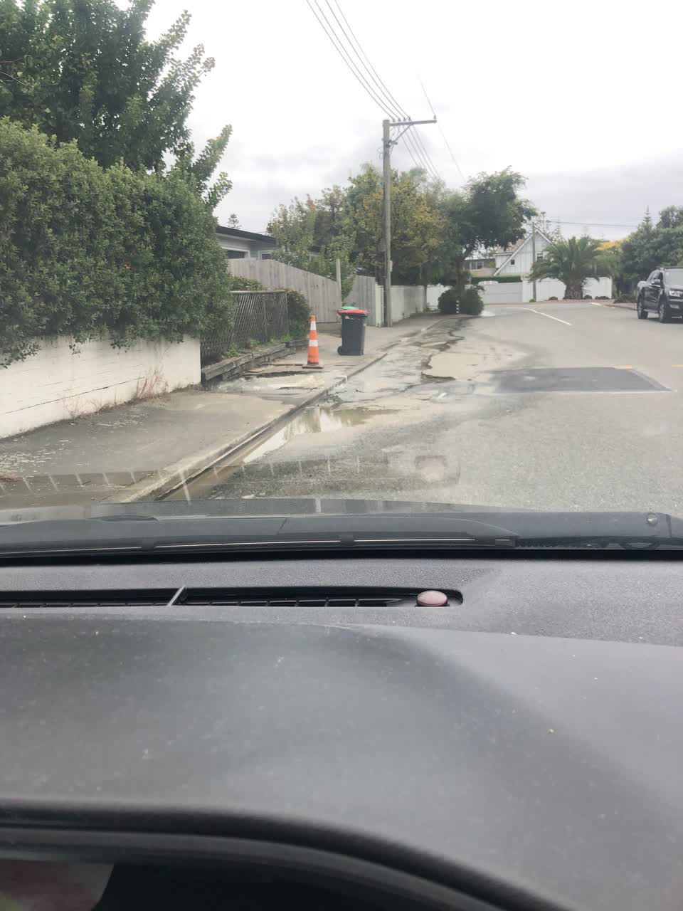 The photograph attached to this water leak report