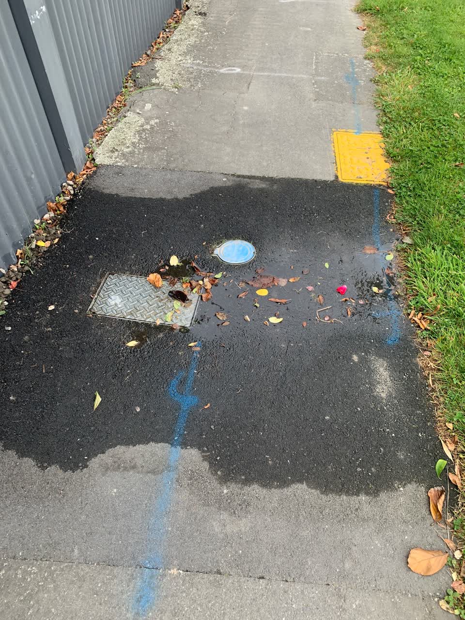 The photograph attached to this water leak report