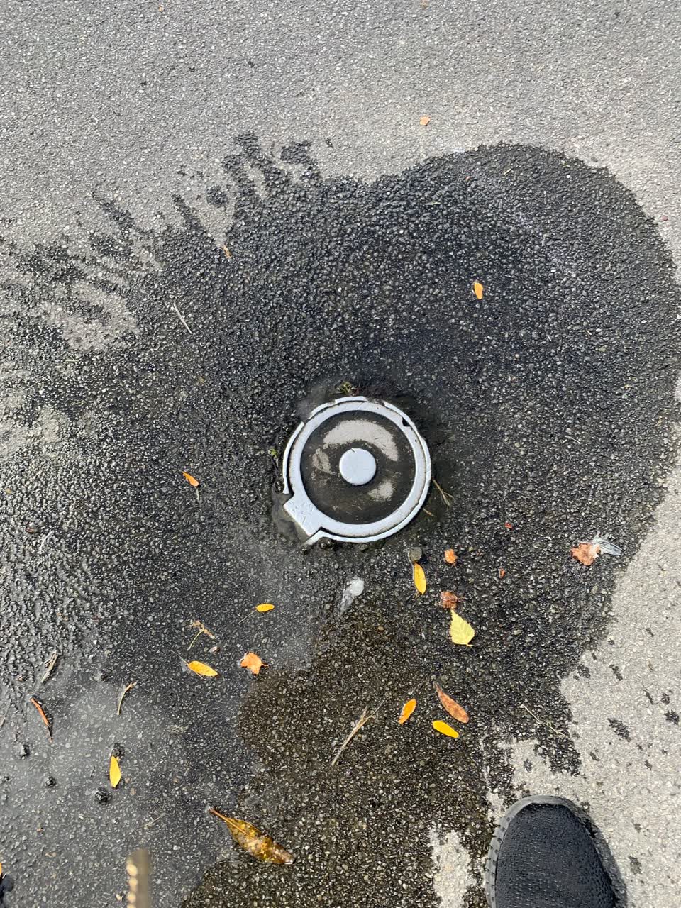 The photograph attached to this water leak report