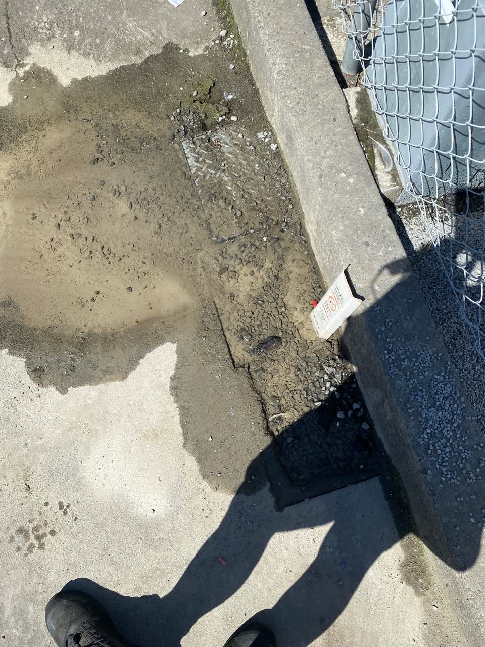 The photograph attached to this water leak report