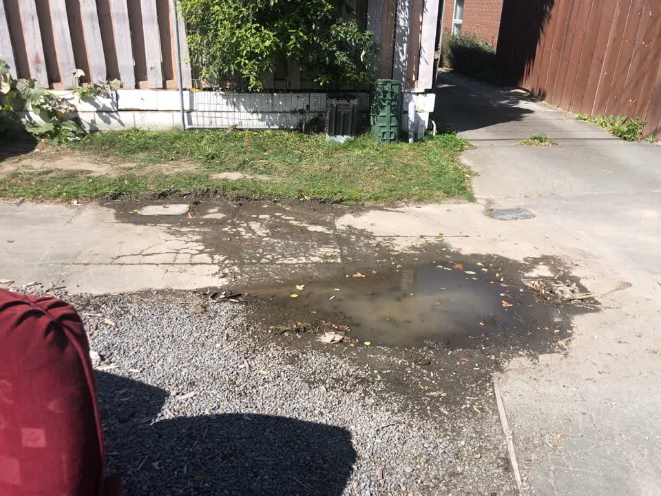 The photograph attached to this water leak report