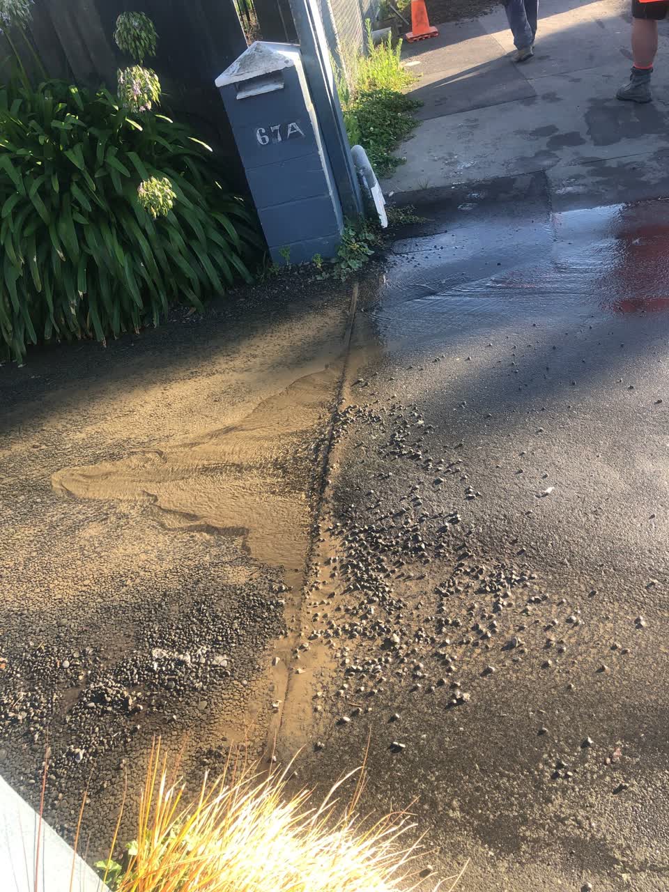 The photograph attached to this water leak report