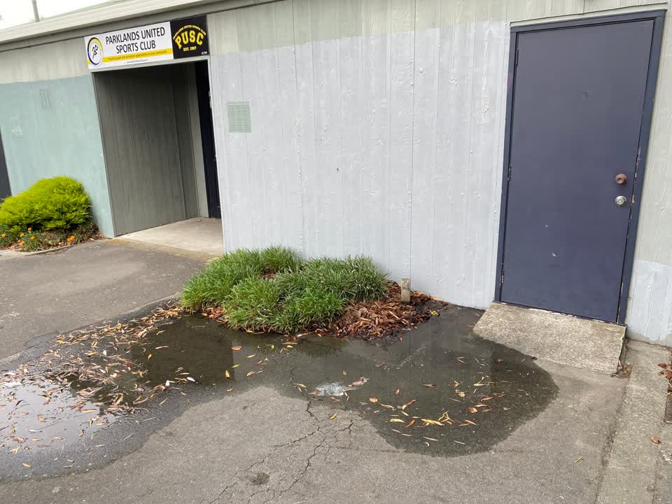 The photograph attached to this water leak report