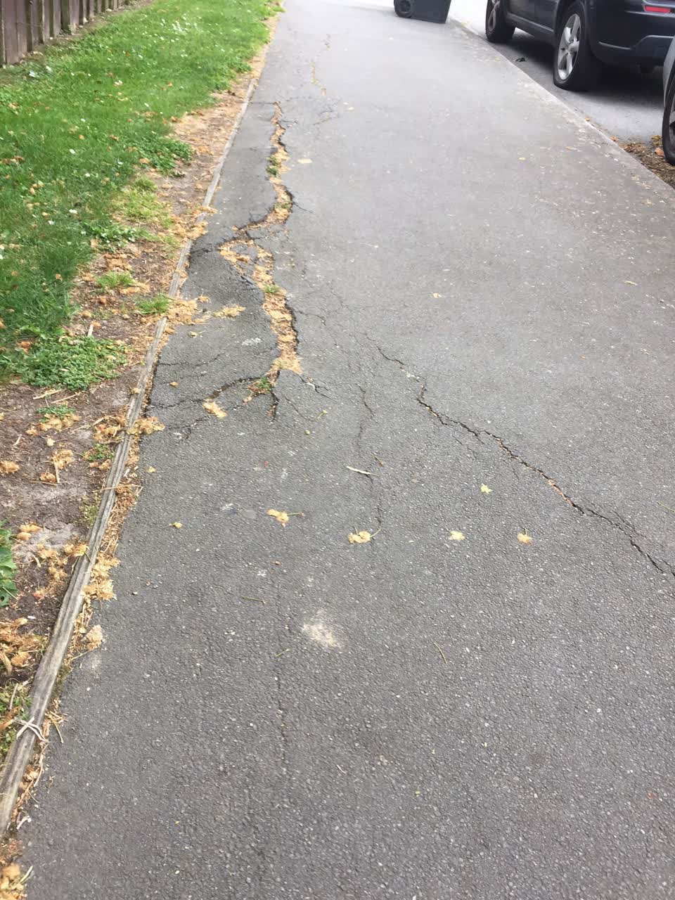 The photograph attached to this roading/streets report