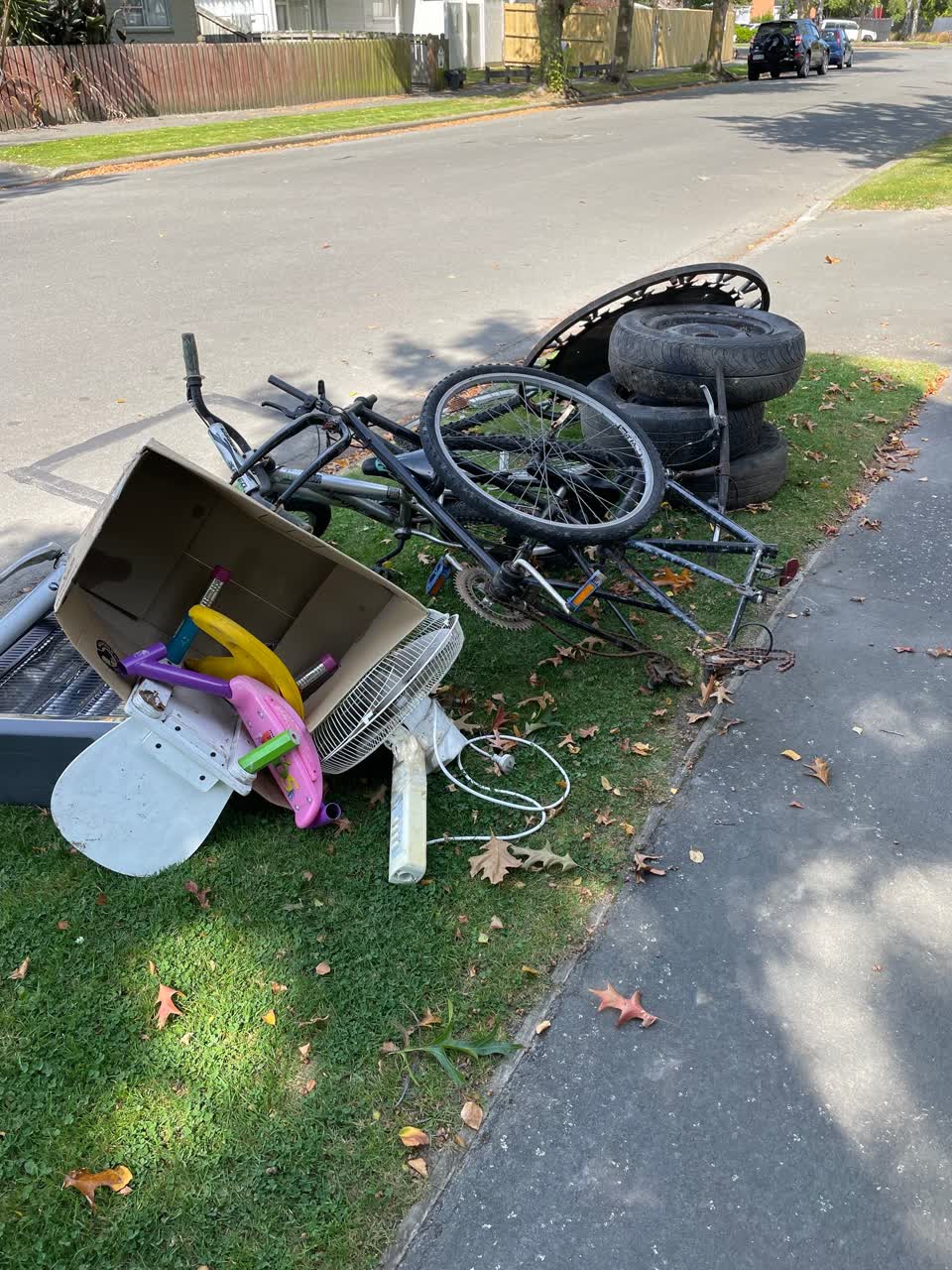 The photograph attached to this rubbish/recycling report