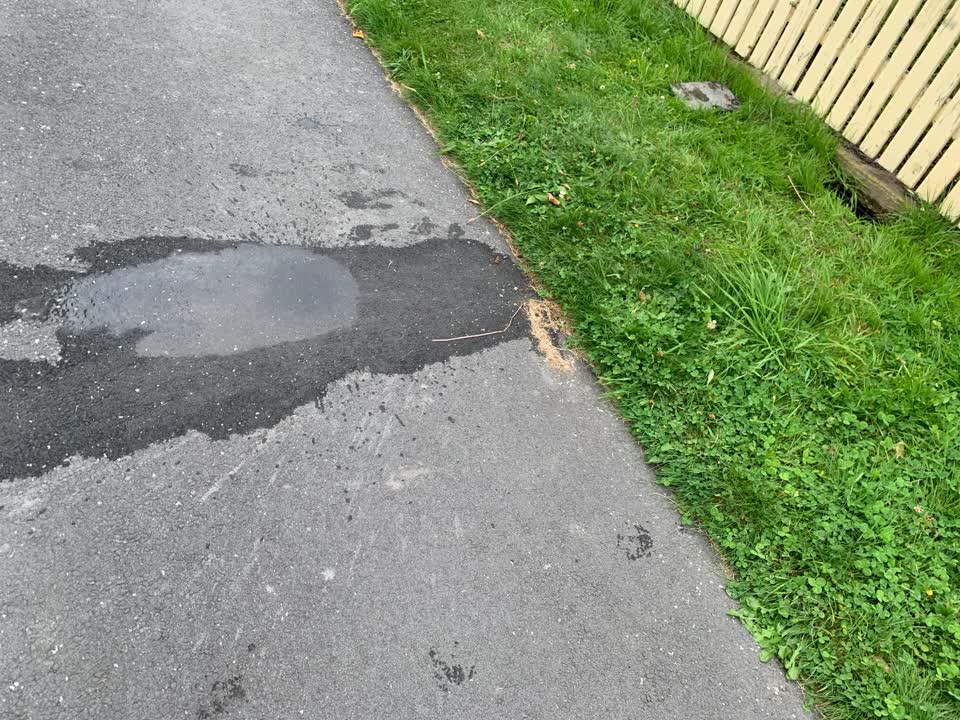 The photograph attached to this water leak report