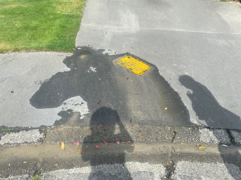 The photograph attached to this water leak report