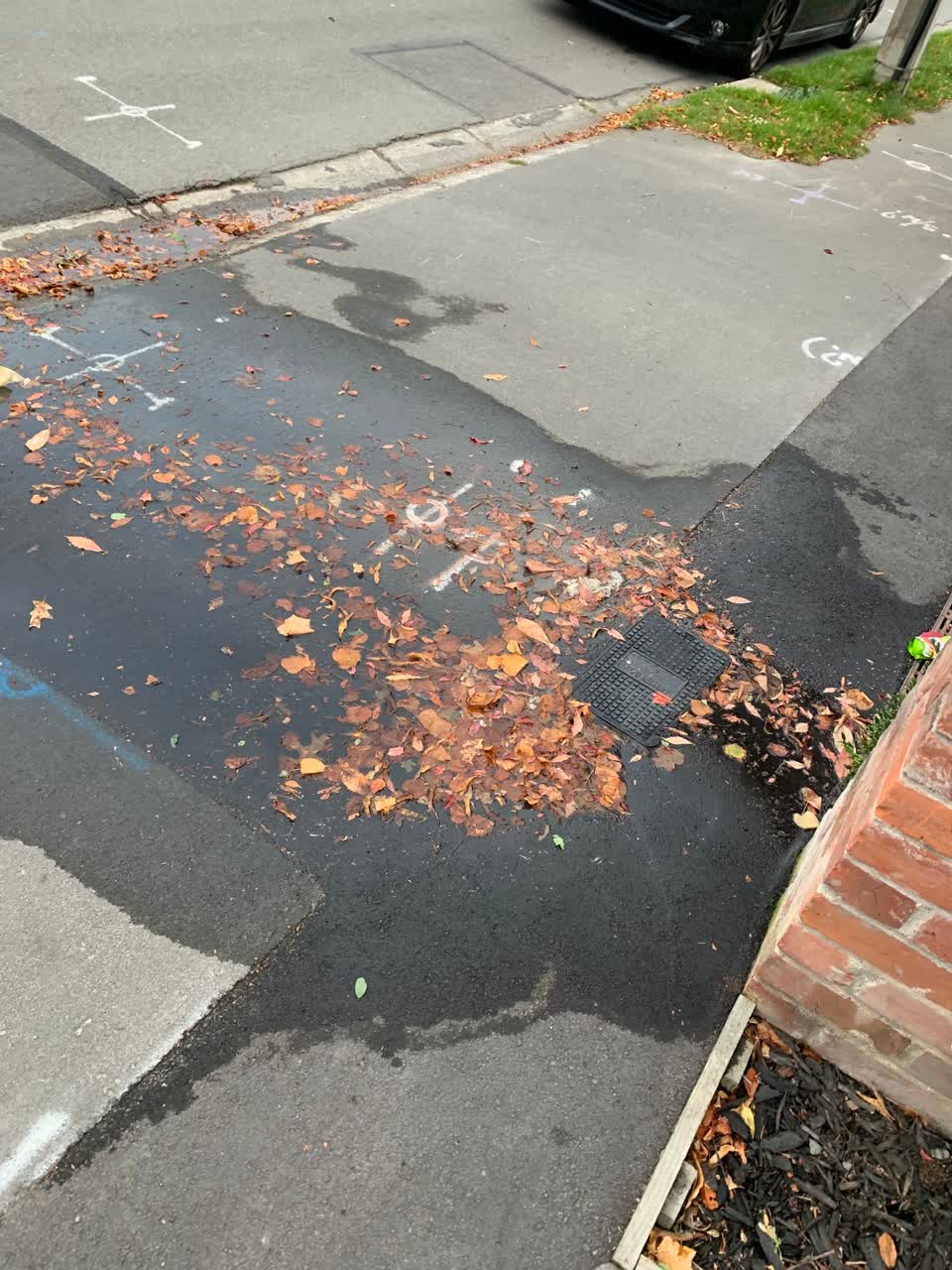 The photograph attached to this water leak report
