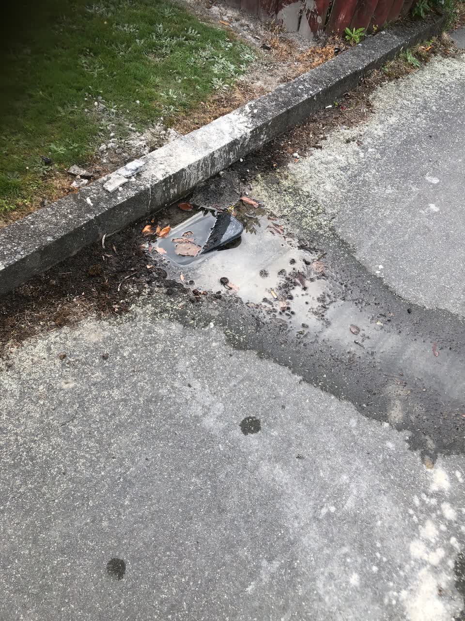 The photograph attached to this water leak report