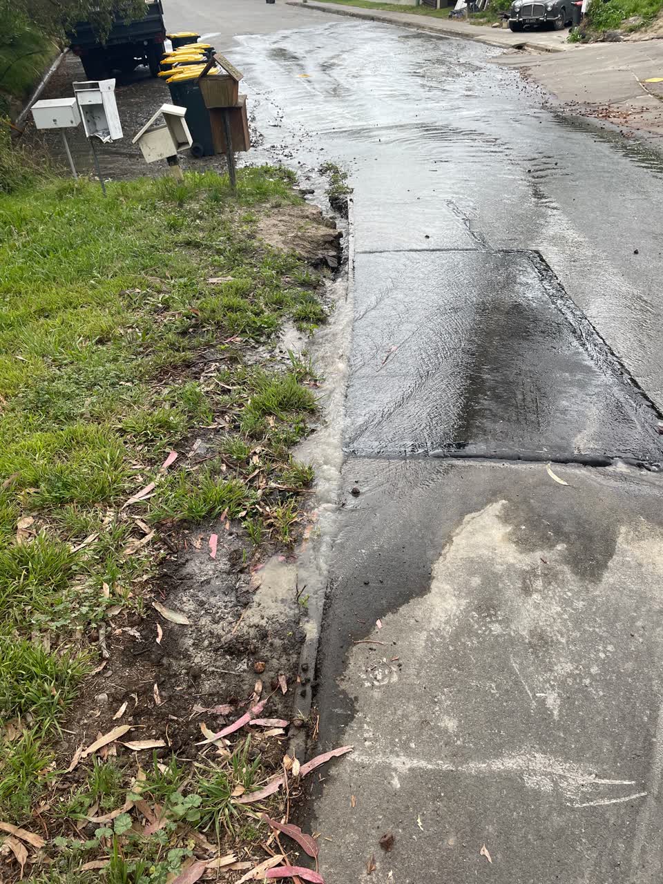 The photograph attached to this water leak report