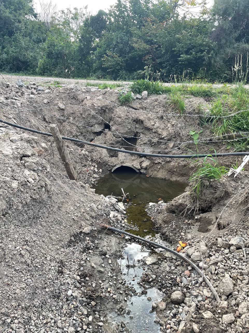 The photograph attached to this flooding report