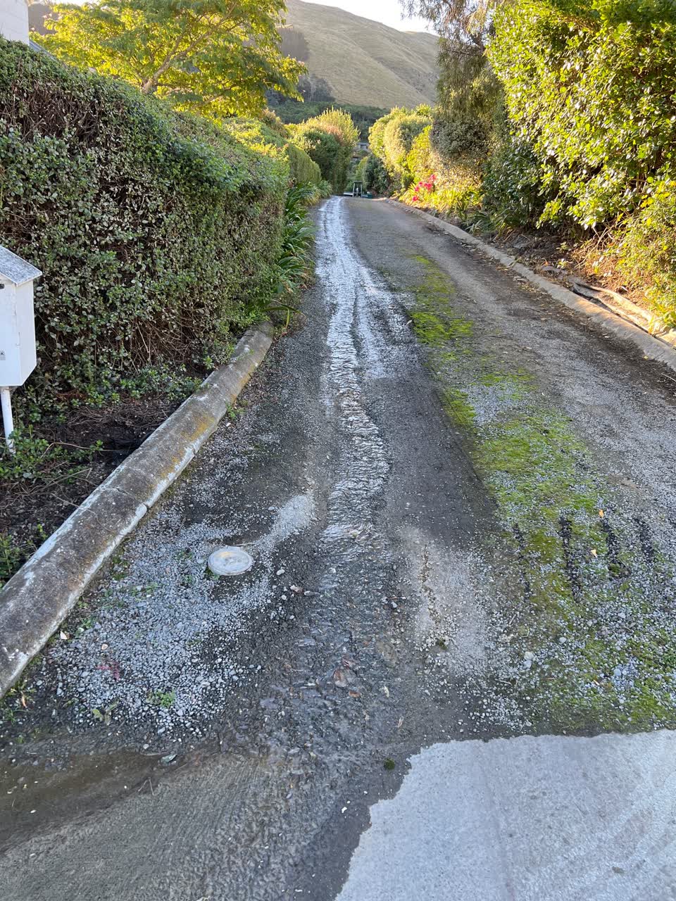 The photograph attached to this water leak report