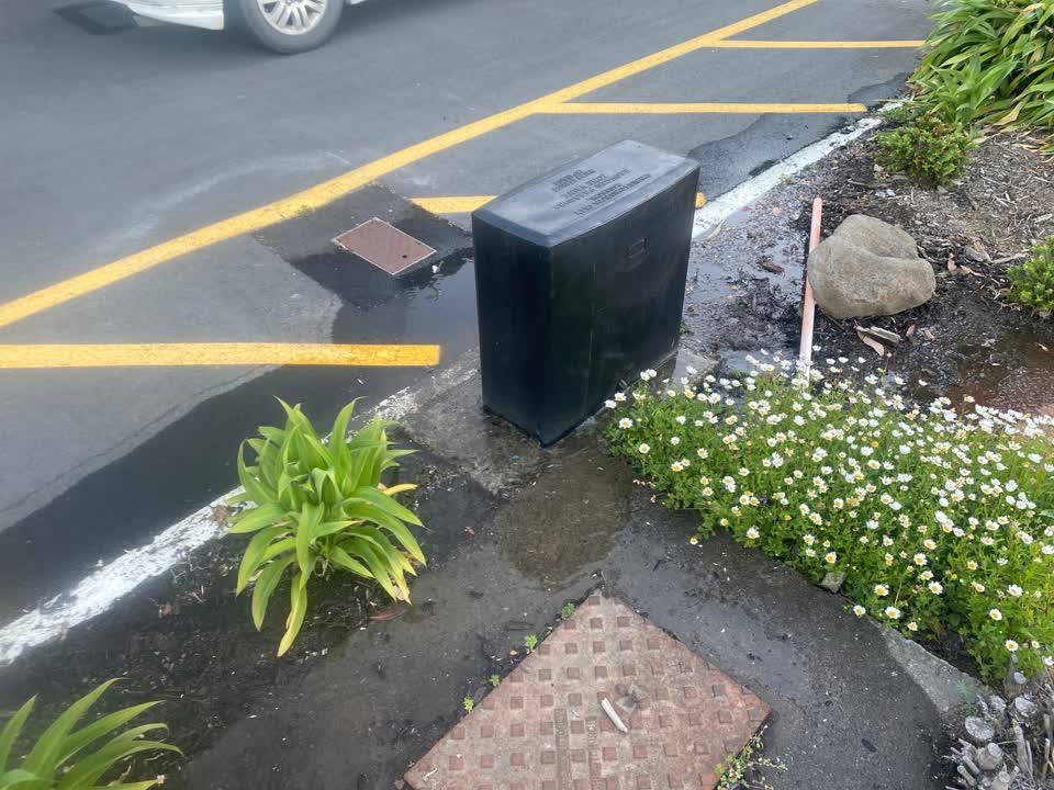 The photograph attached to this water leak report
