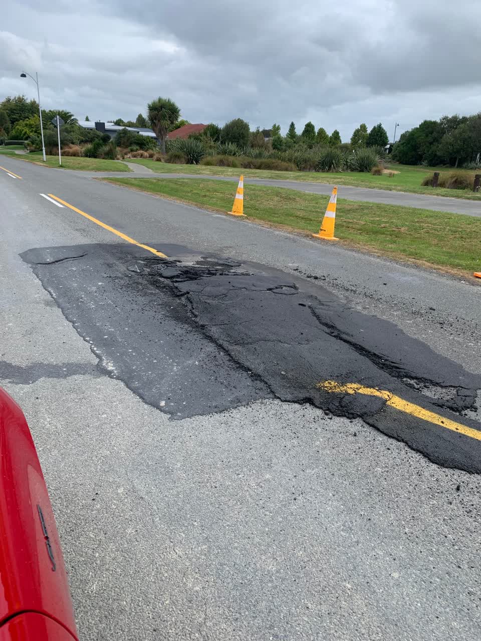 The photograph attached to this roading/streets report