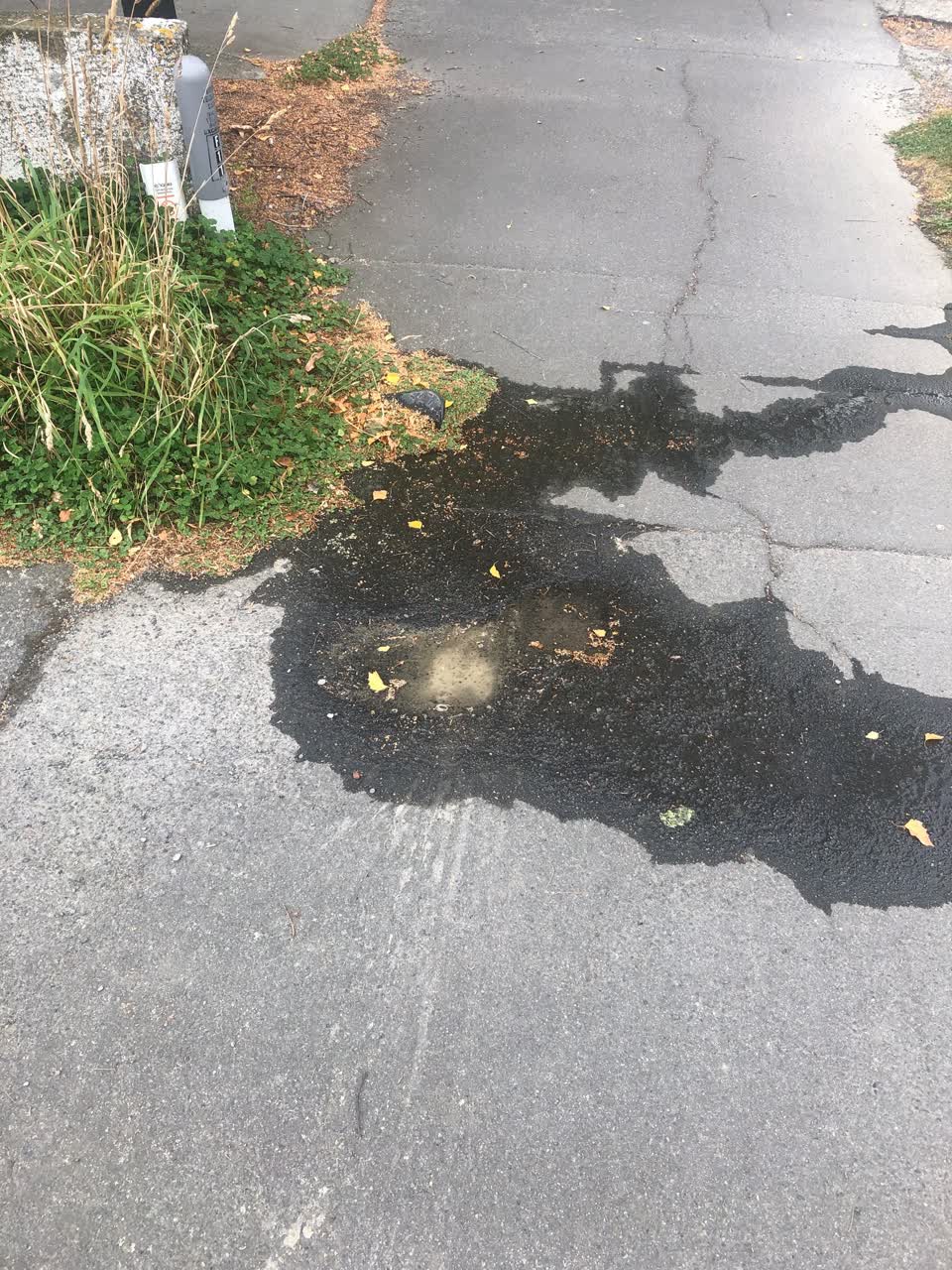 The photograph attached to this water leak report