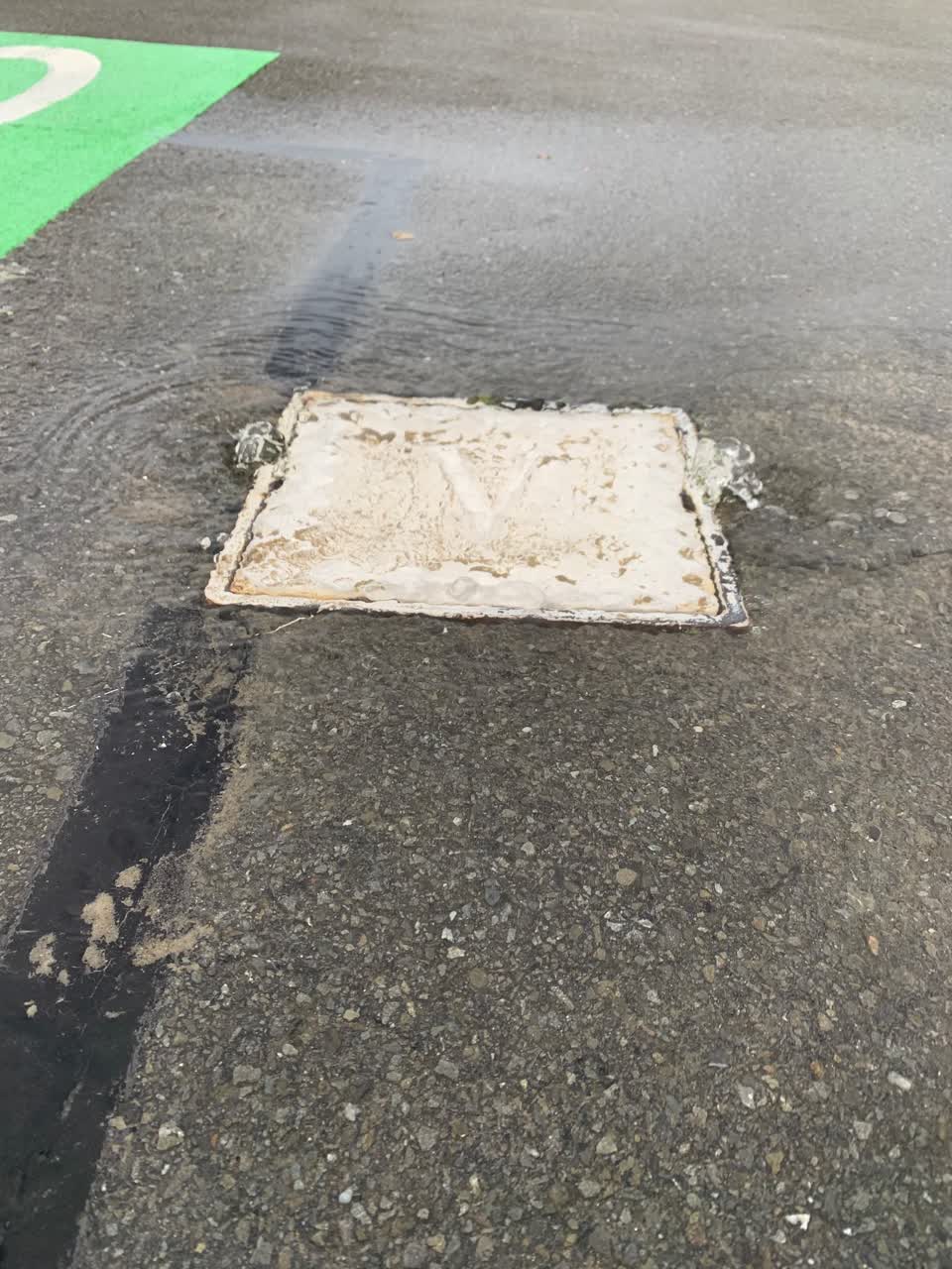 The photograph attached to this water leak report